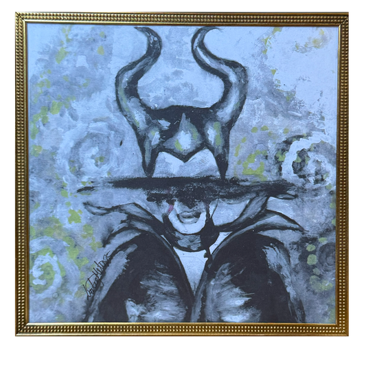 Guldfärgad metallram med detaljer